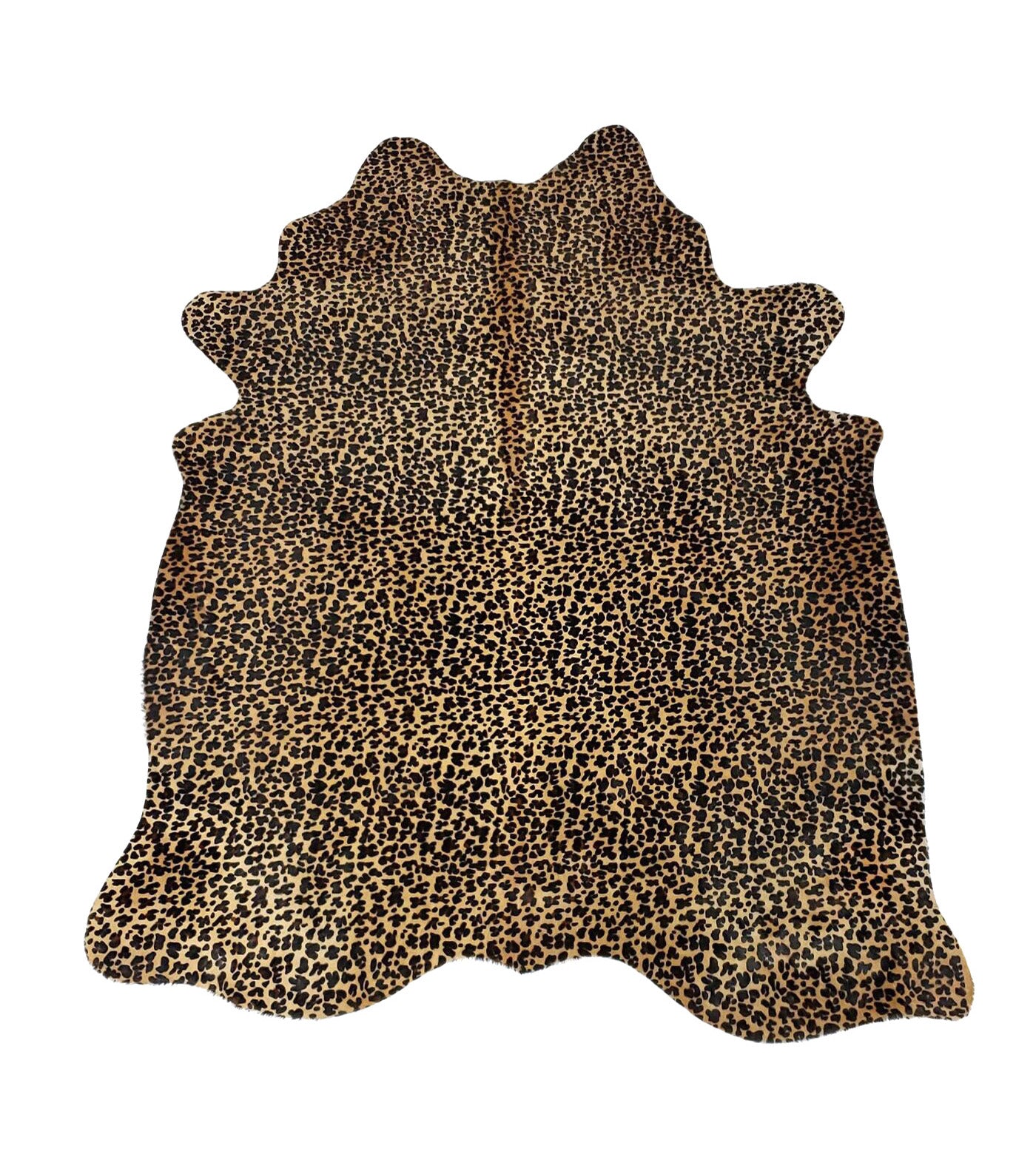 Leopard on Caramel Cowhide Rug