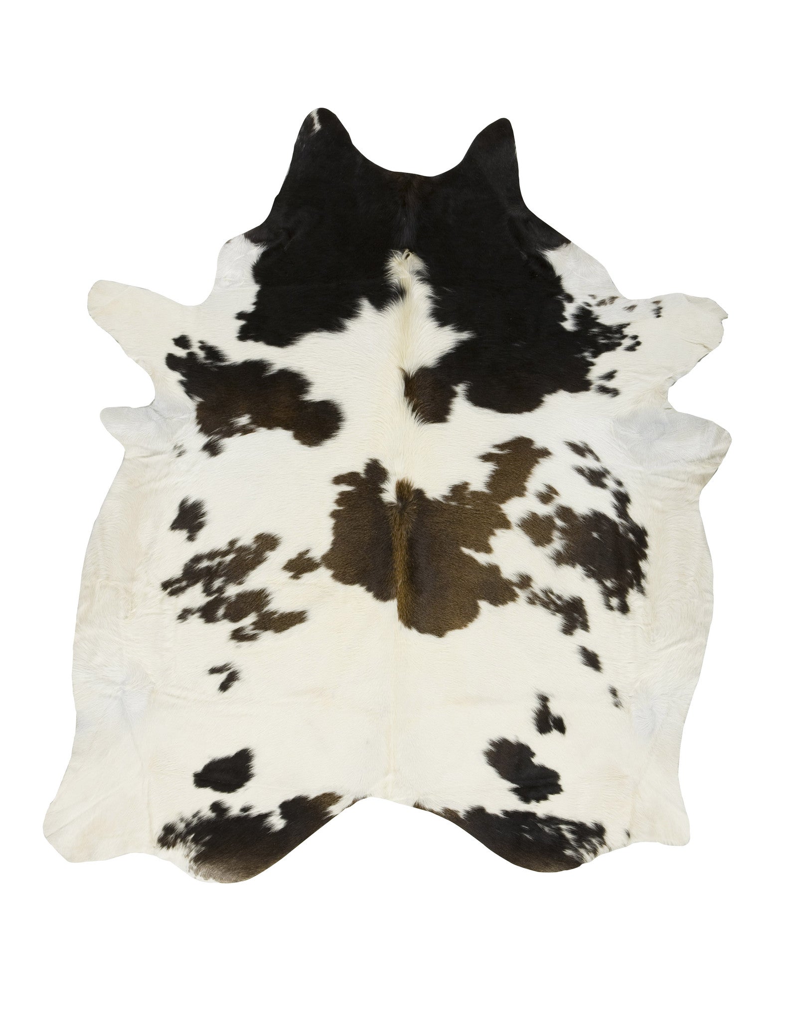 Large Black & White reddish Cowhide Rug