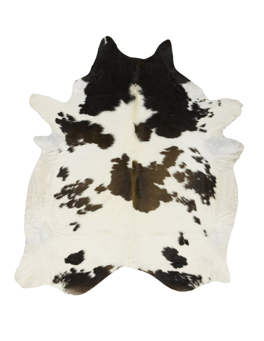 Large Black & White reddish Cowhide Rug
