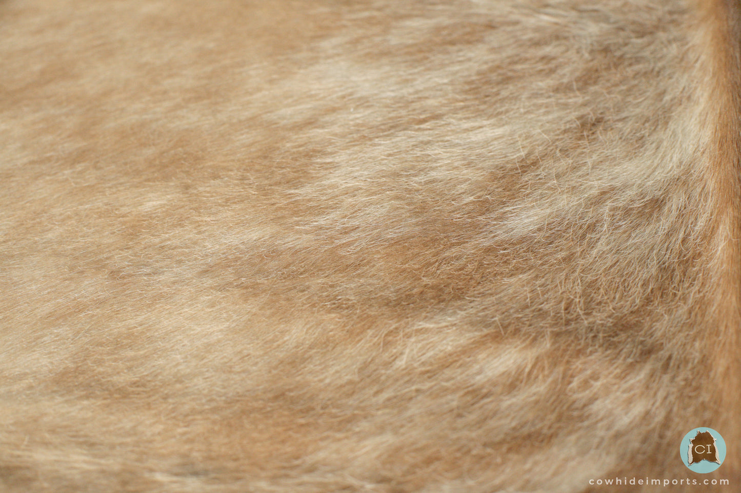 XLarge Light Brown Brindle Cowhide Rug close up