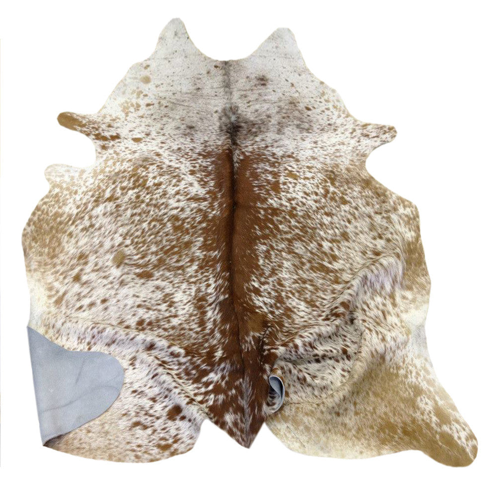 Large longhorn brown cowhide rug alt 2