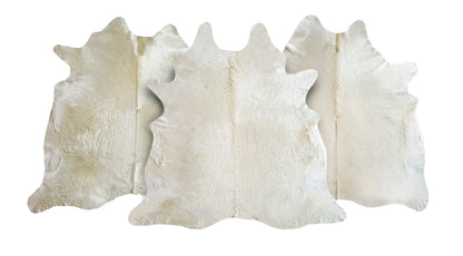 Natural Off White Cowhide Rug - XL