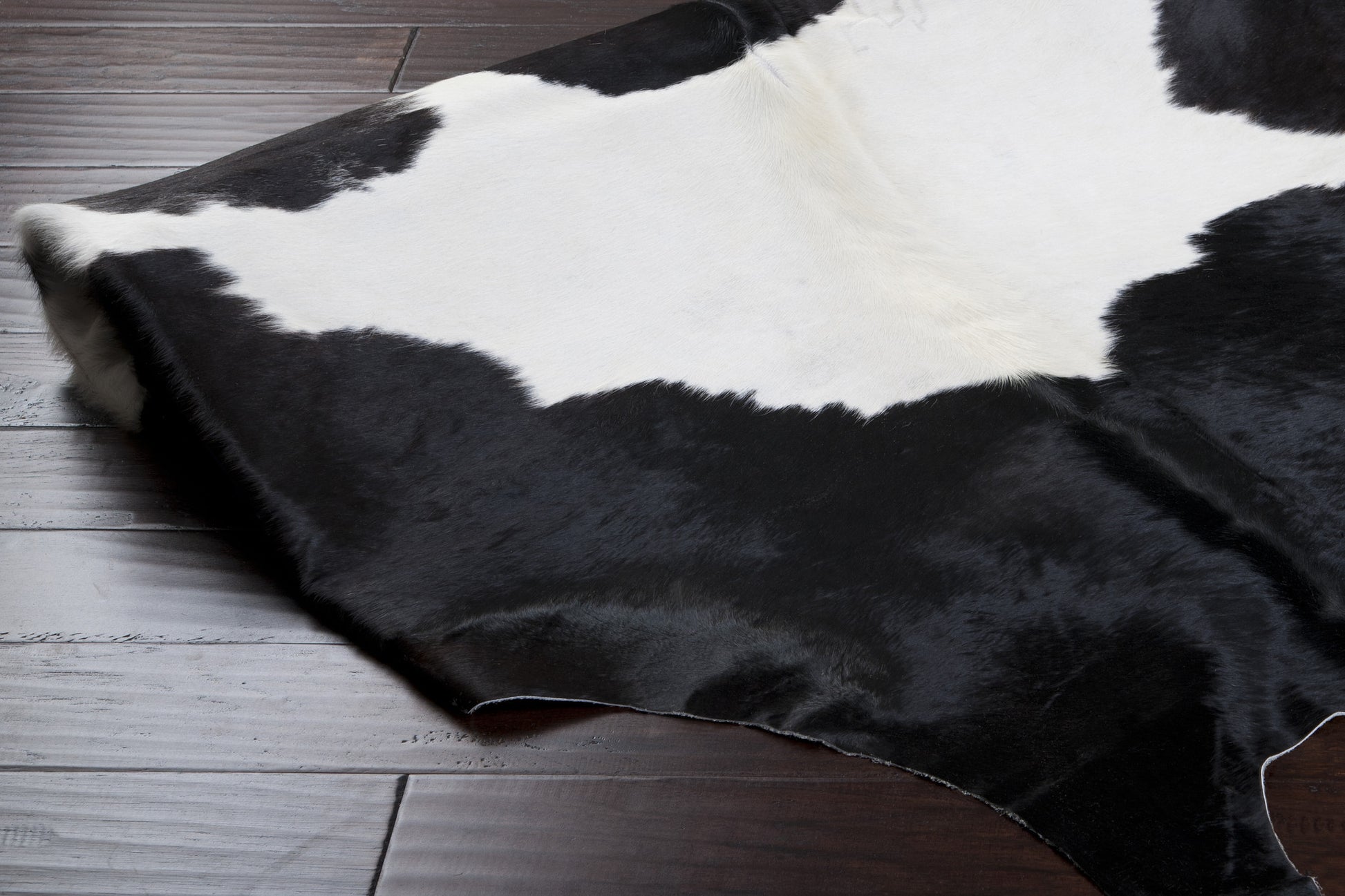 Large Black & White Cowhide Rug