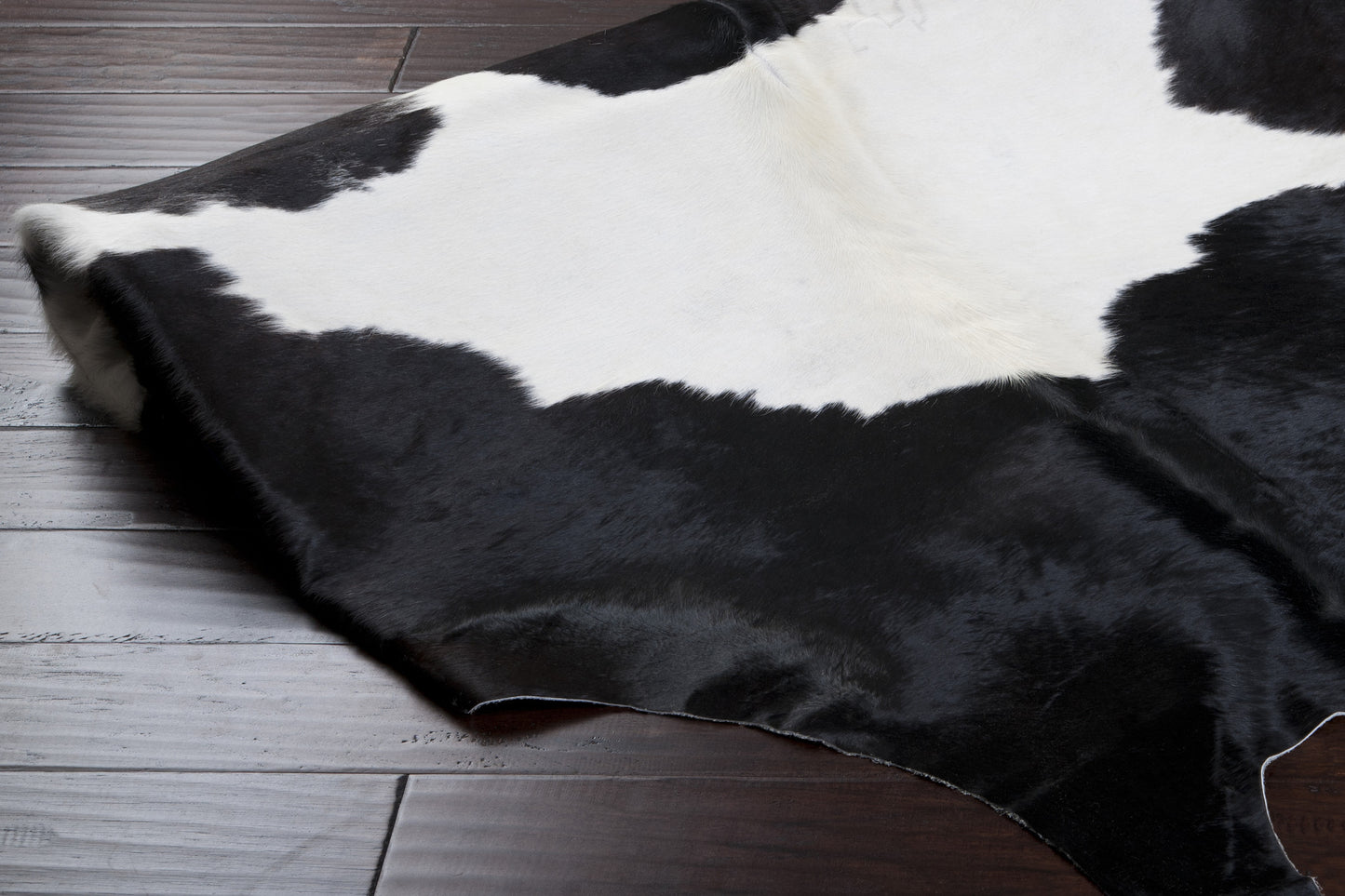 XL Black & White Cowhide Rug