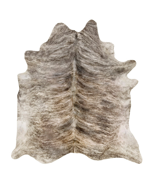 Gray Tan Brindle Cowhide Rug - L