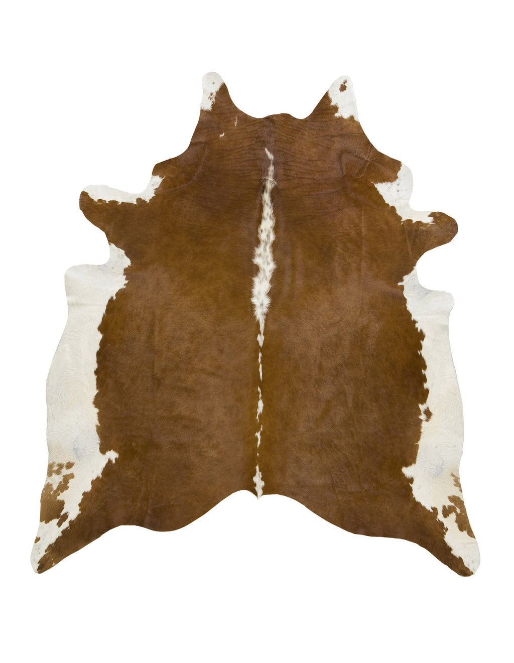 Large Hereford brown cowhide rug