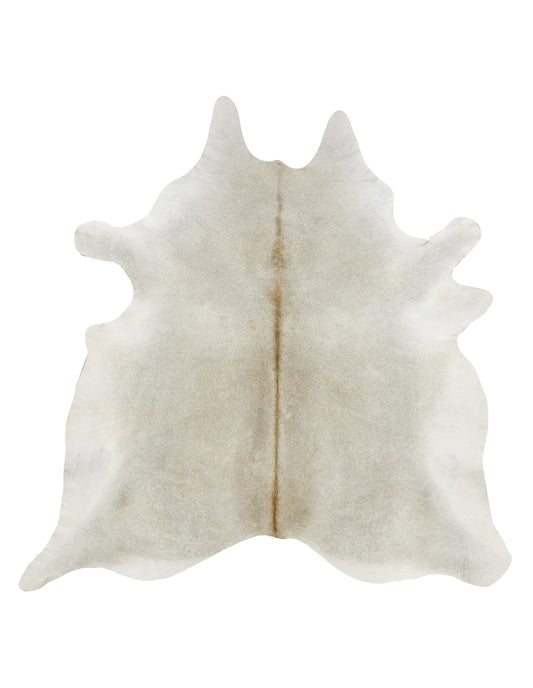 Large Gray beige solid cowhide rug