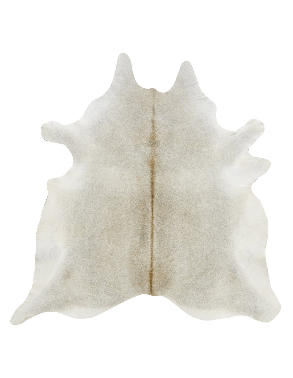 XL Gray beige solid cowhide rug