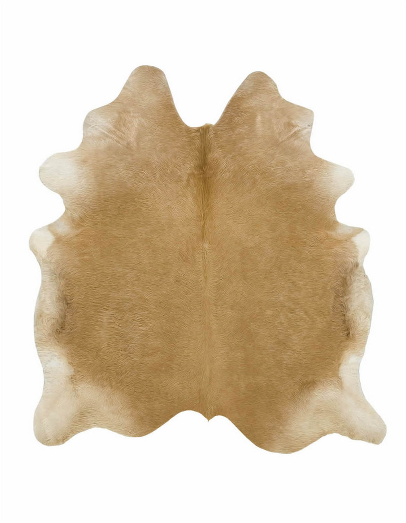 XLarge solid dark palomino cowhide rug
