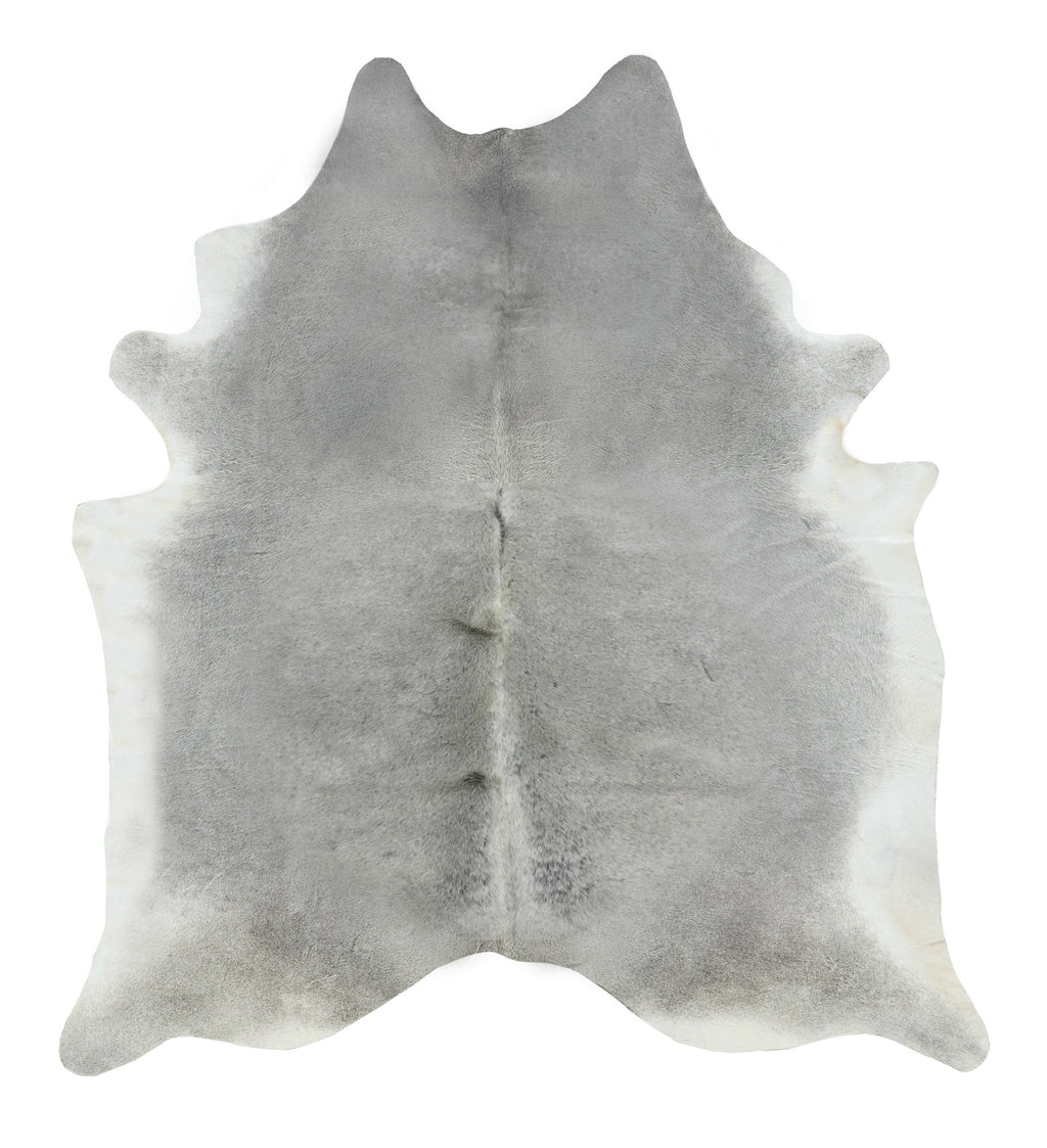 Gray solid cowhide rug XL