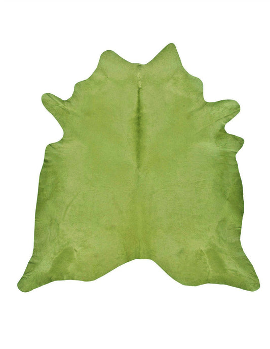 Green cowhide rug