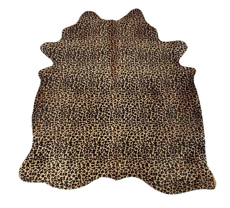 Leopard on Caramel Cowhide Rug